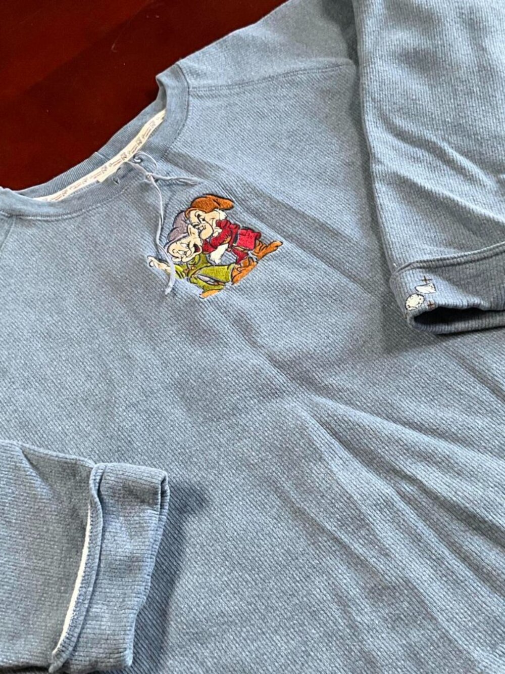 VTG Womens Disney Catalog Snow White Dopey Grumpy Long Sleeve Shirt (XLarge)
